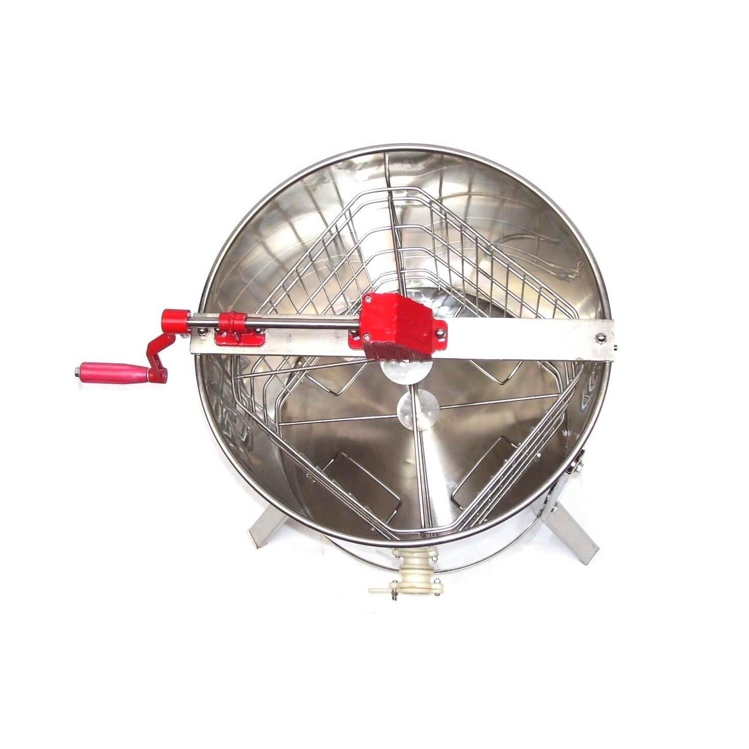 Stainless steel, manual honey extractor